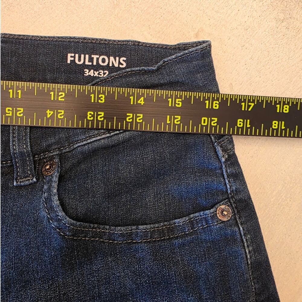 Mugsy Men's Fultons Denim Jeans SZ 34/32 Dark Wash Comfort Stretch - Picture 7 of 9
